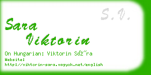 sara viktorin business card